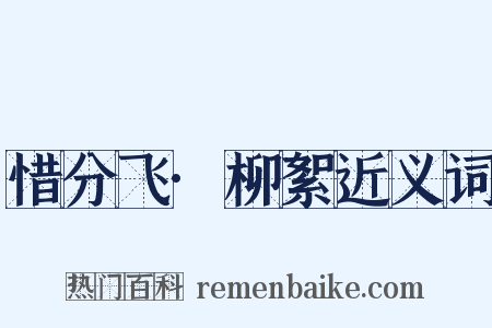 惜分飞·柳絮近义词是什么意思的图片